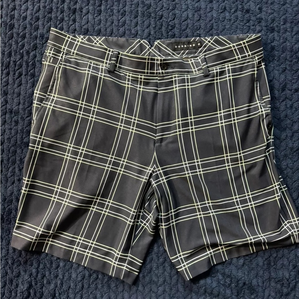 Dunning Mens Short Black Golf‎ Chino Performance Athletic Casual Size 38